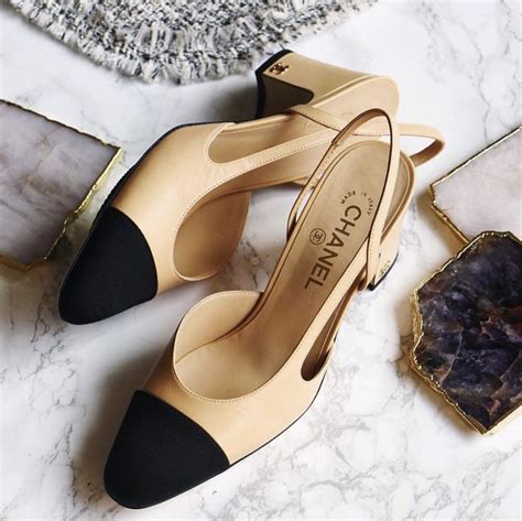 chanel inspired slingback shoes|slingback shoes chanel history.